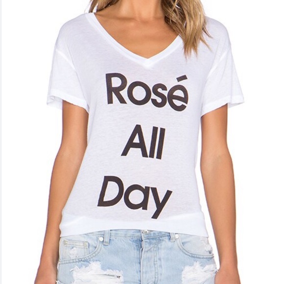 Wildfox T-shirt Rosè all day - Picture 1 of 5